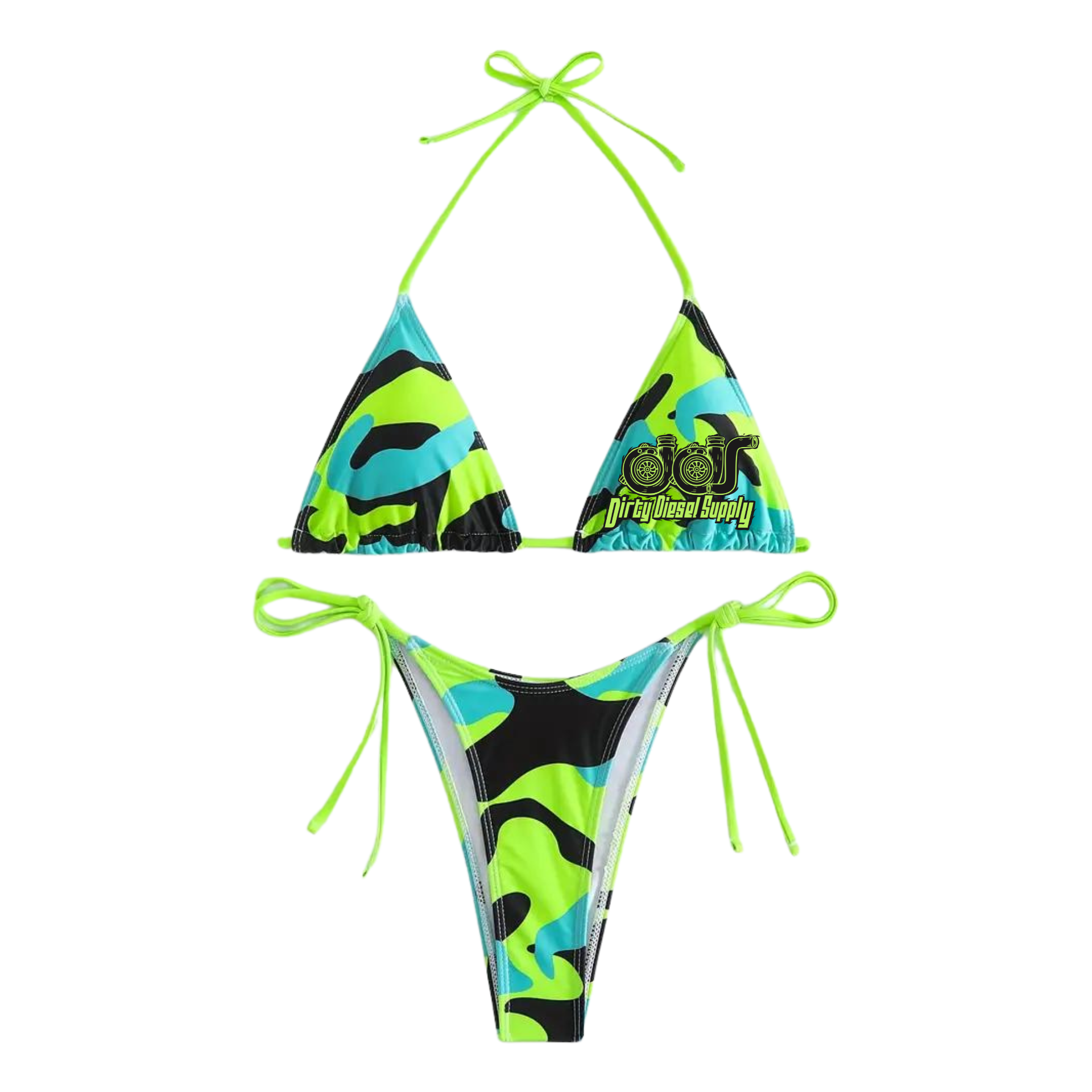 Neon Camo Bikini Set
