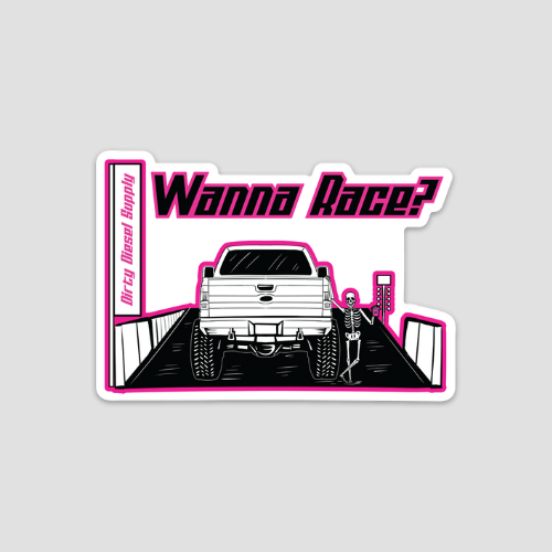 Wanna Race Sticker