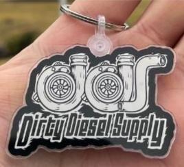 Deisel Turbo Key Chain Black Turbo Keychain – Dirty Diesel Supply