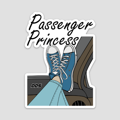 Blue Passenger Princess Sticker