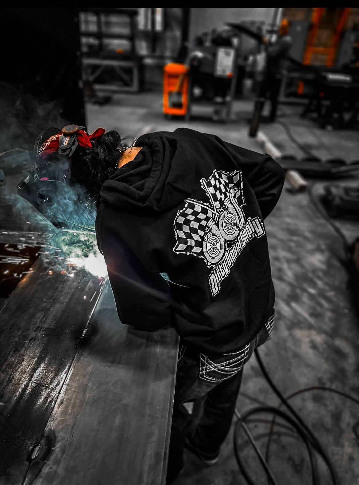 Checkered Turbo Hoodie