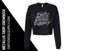 Metallic Crop Crewneck