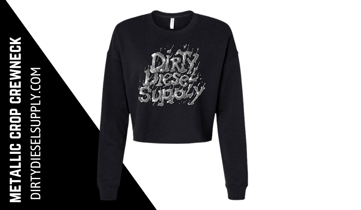 Metallic Crop Crewneck