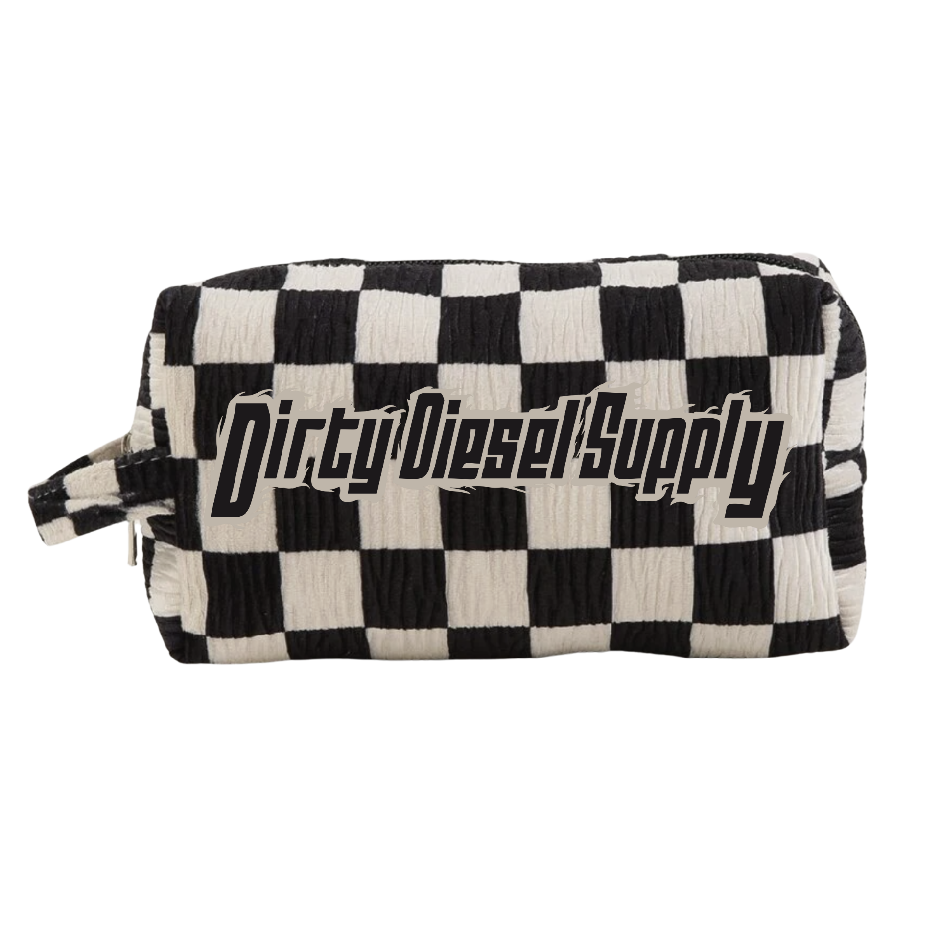 Checkered Makeup Bag
