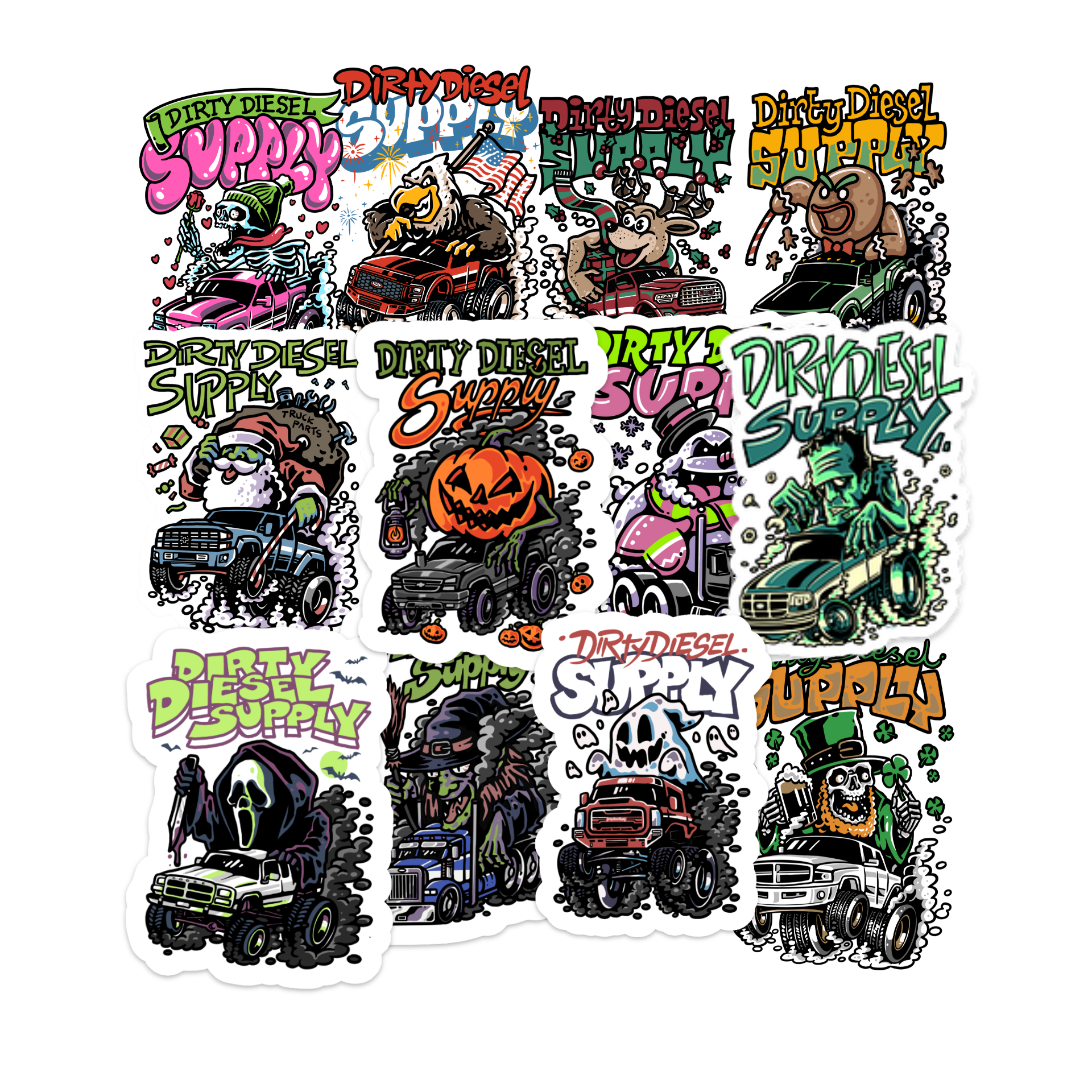 Holiday Truck Sticker Pack