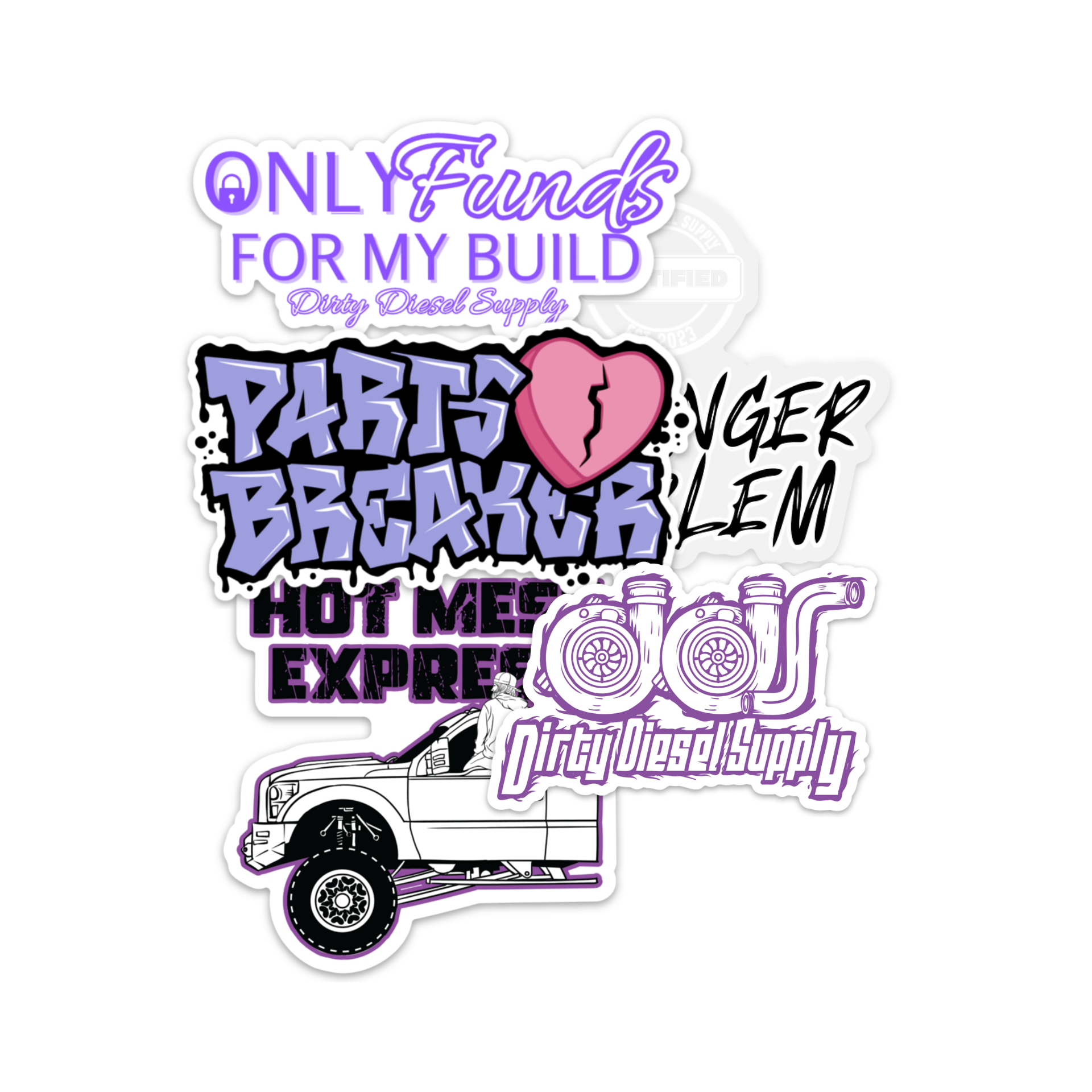 Purple Girly Sticker Pack