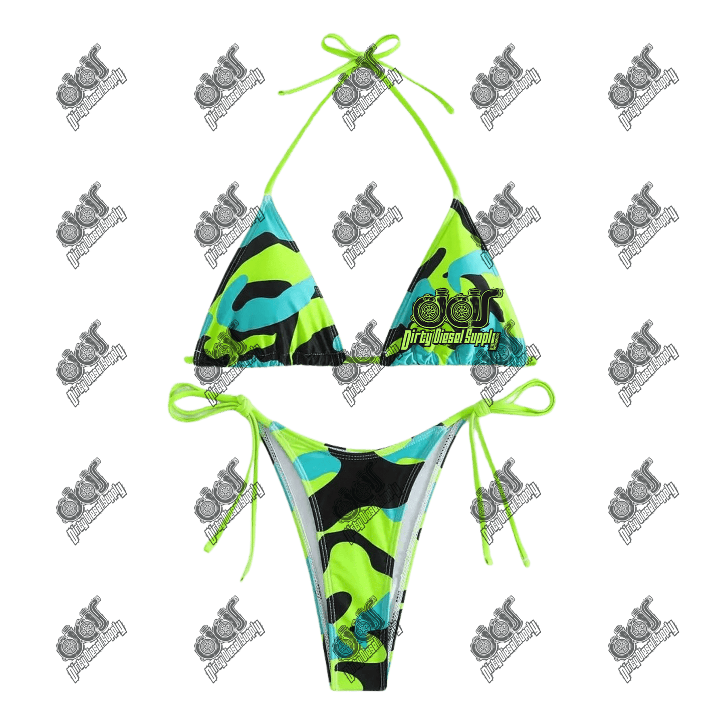 Neon Camo Bikini Set