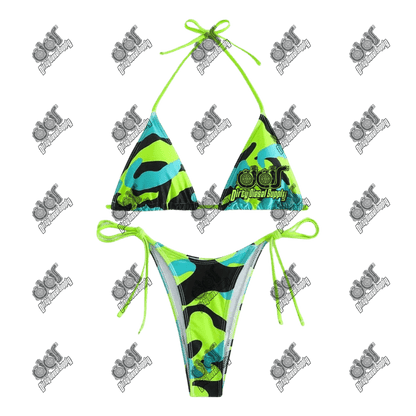 Neon Camo Bikini Set