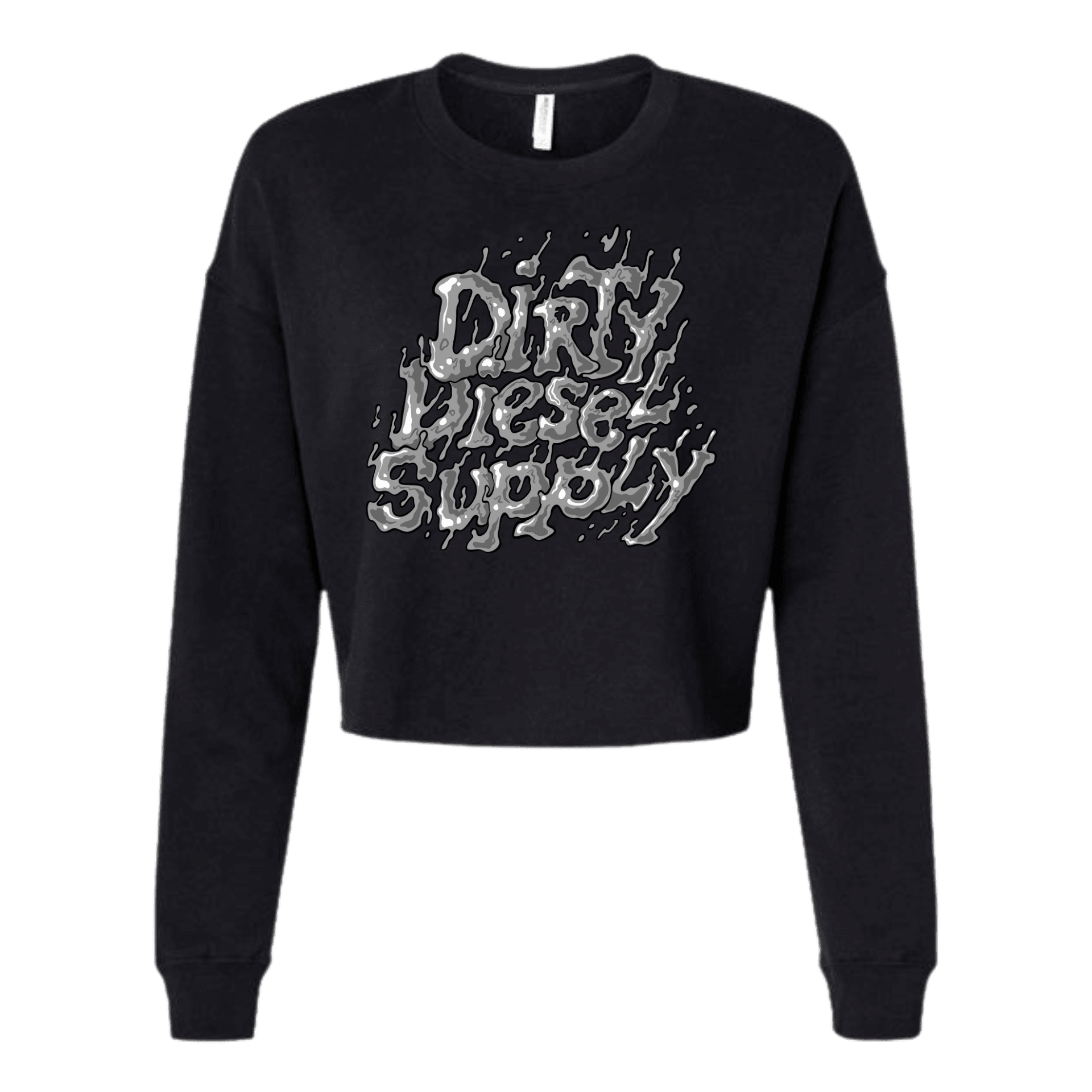 Metallic Crop Crewneck