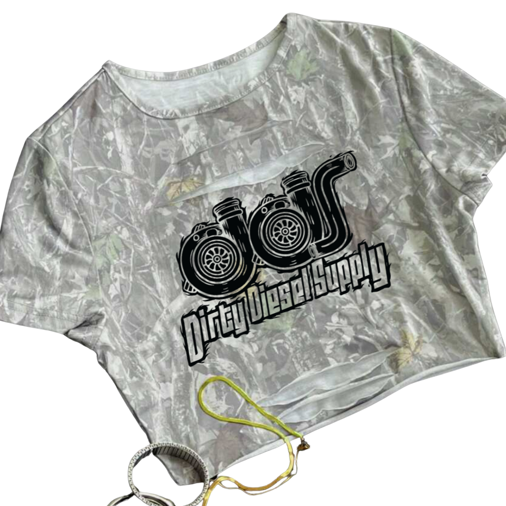 Cutout Camo Crop