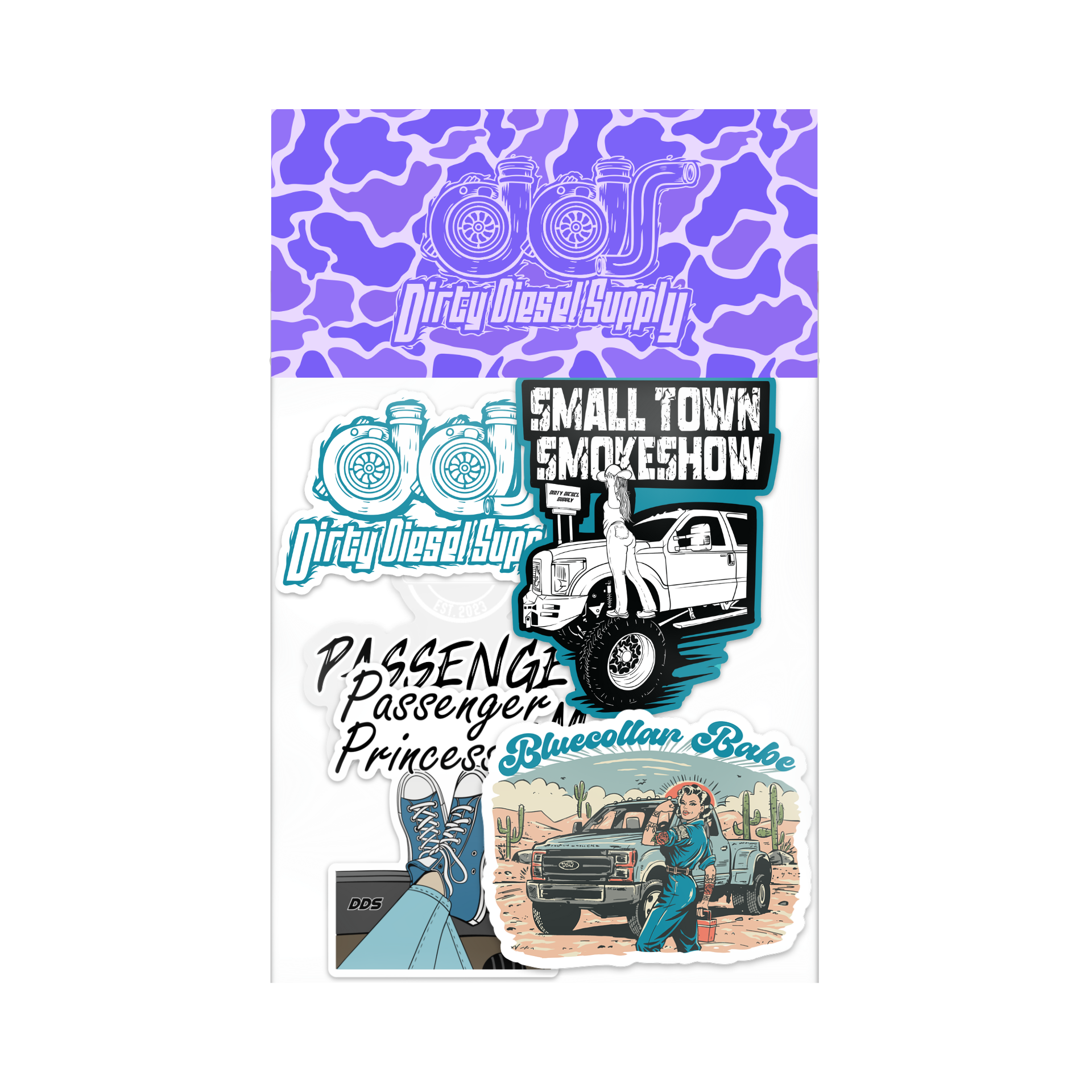 Teal Girly Sticker Pack