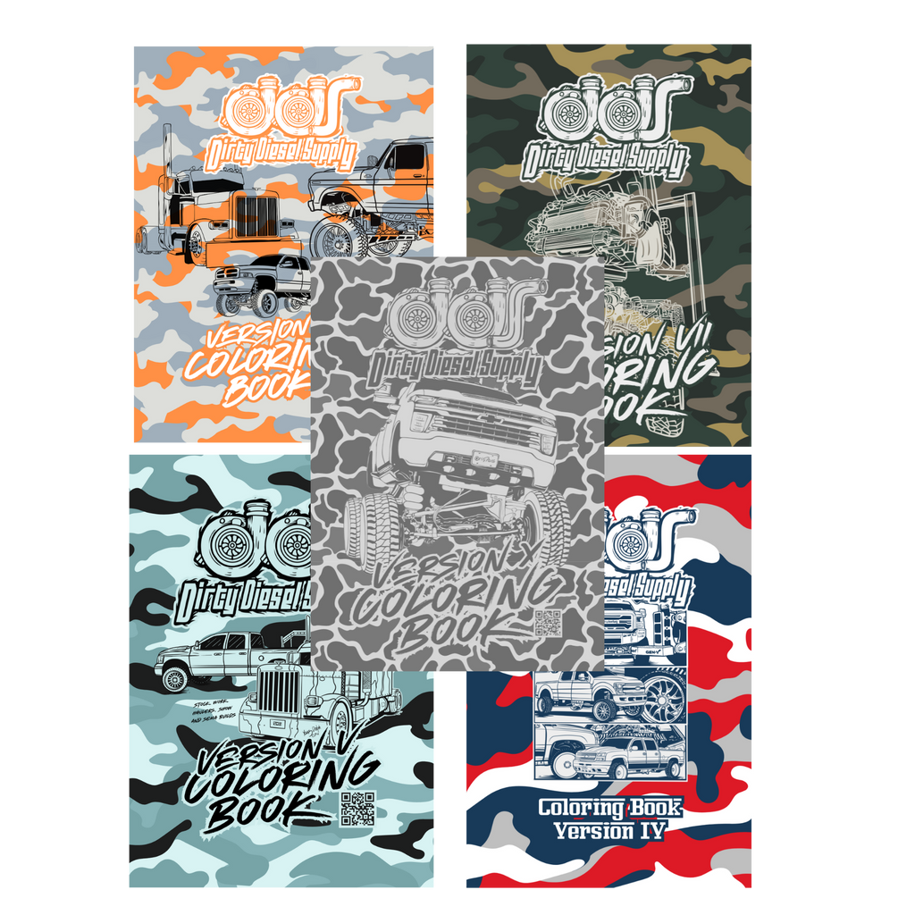 Set of 5 Truck Coloring Books