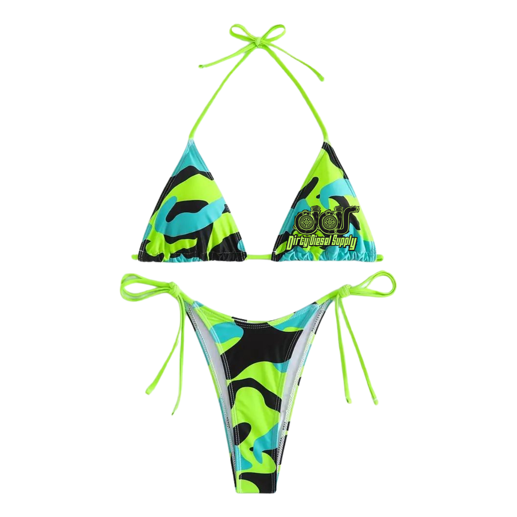 Neon Camo Bikini Set