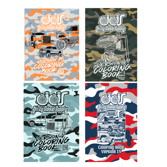 Set of 4 Truck Coloring Books